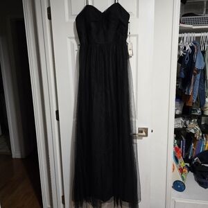 Tulle Black Evening Gown